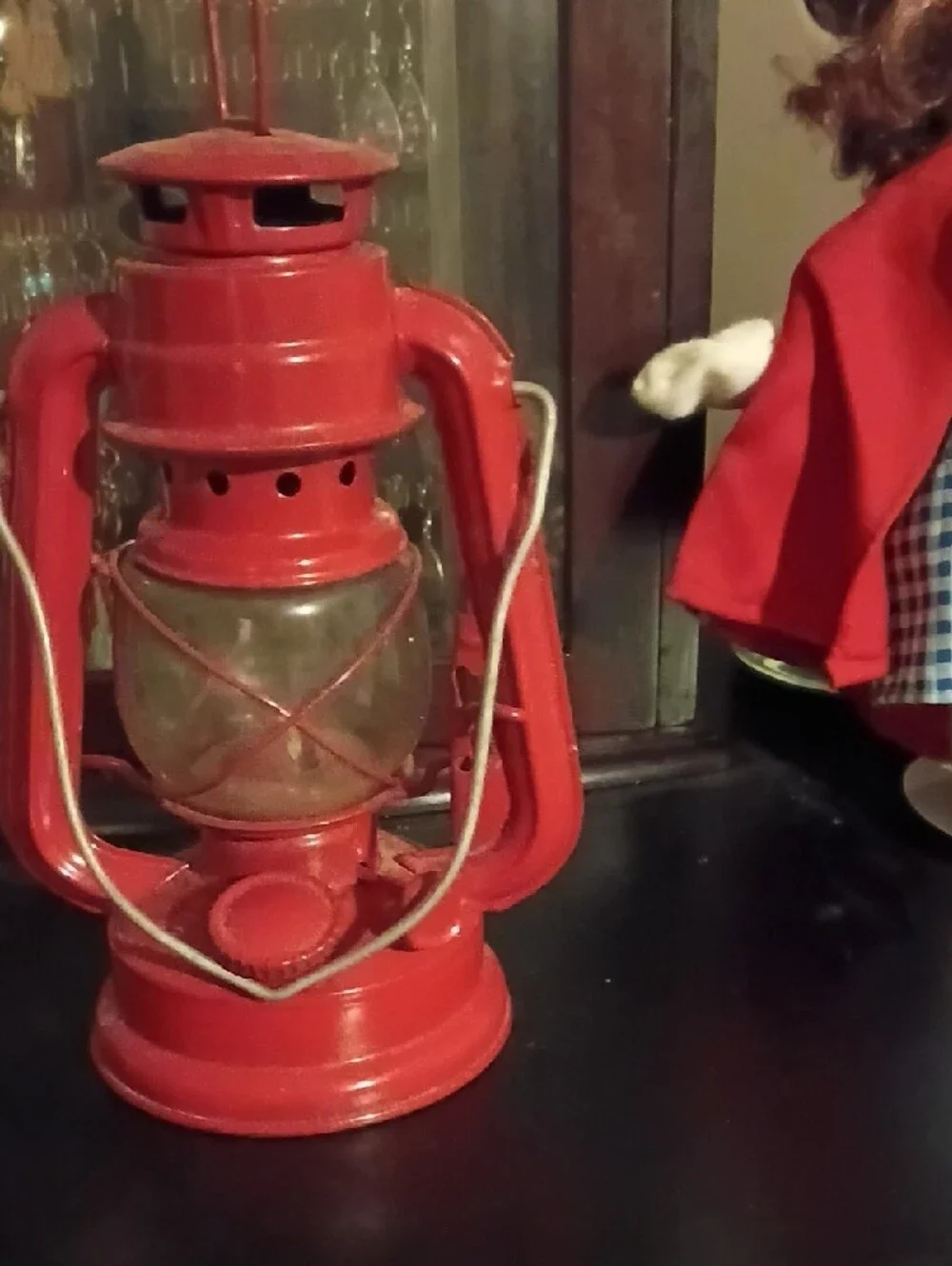 Red Vintage-Style Metal Lantern - Home Accents